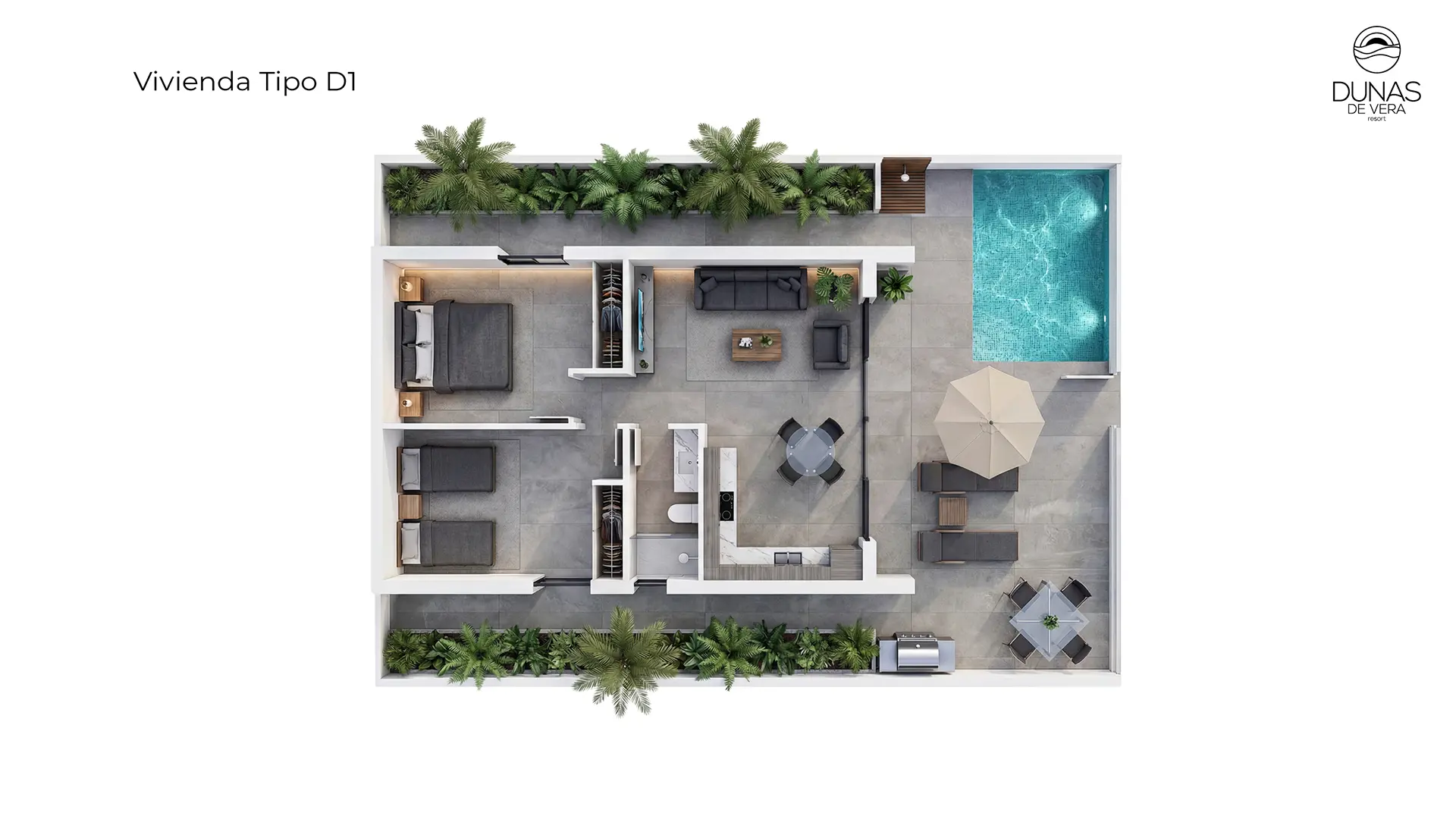 Villa 2 Dormitorios — Villa D1