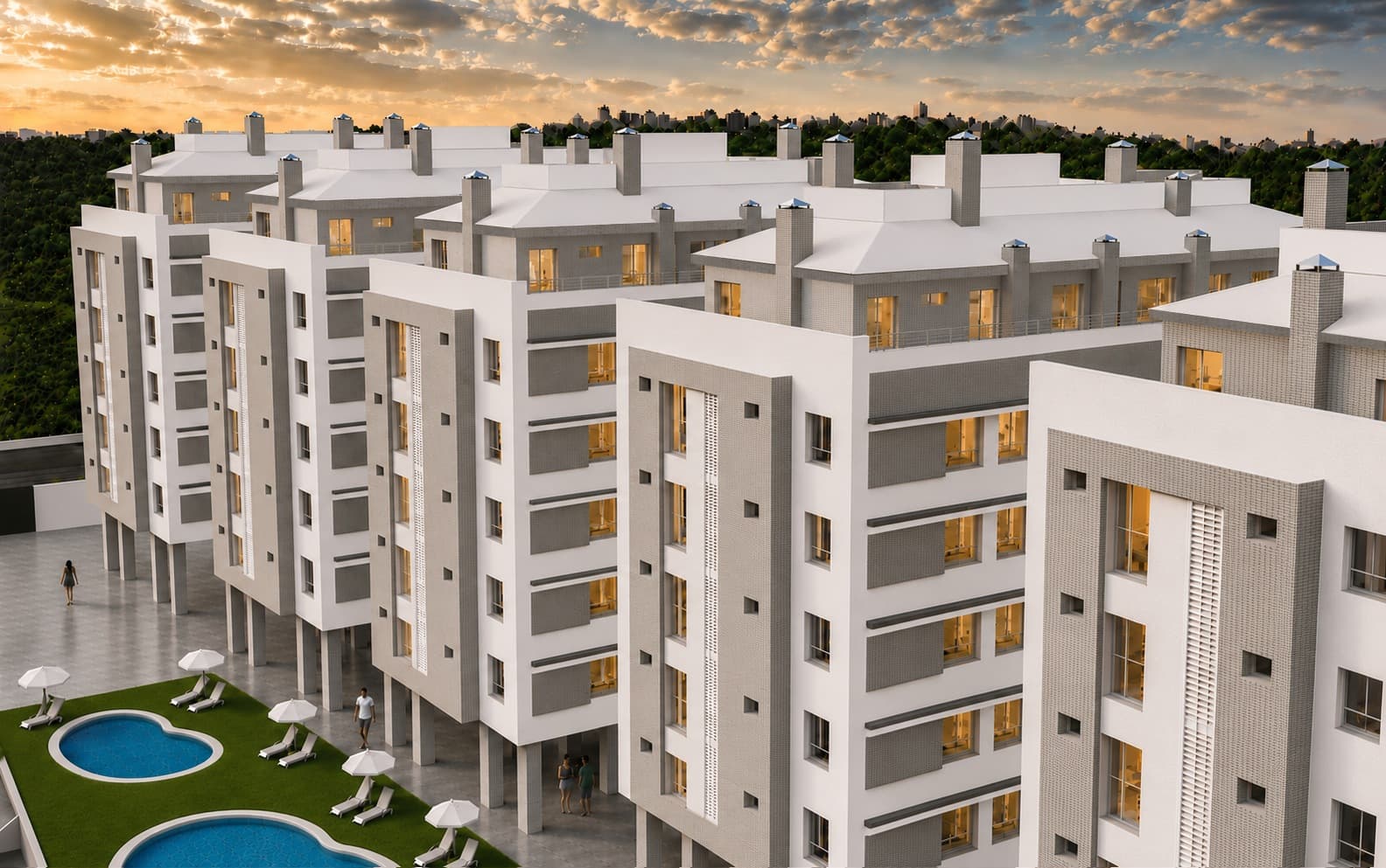 Fachada principal · Residencial Los Jardines de Murcia