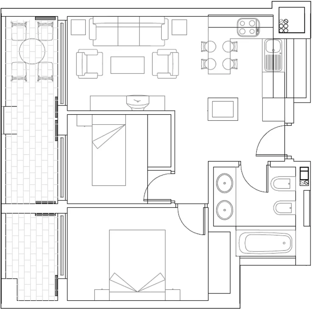1 Dormitorio — Plano